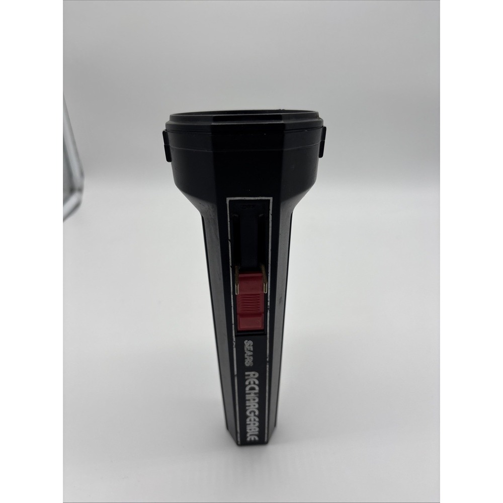 Vintage Sears Rechargeable, Flashlight. Tested,‎ And Working Plug To Charge - Picture 5 of 6